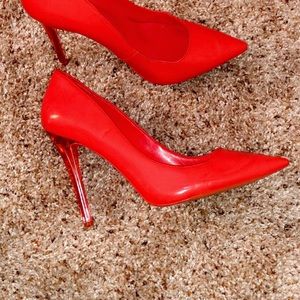 RED ALDO PUMPS